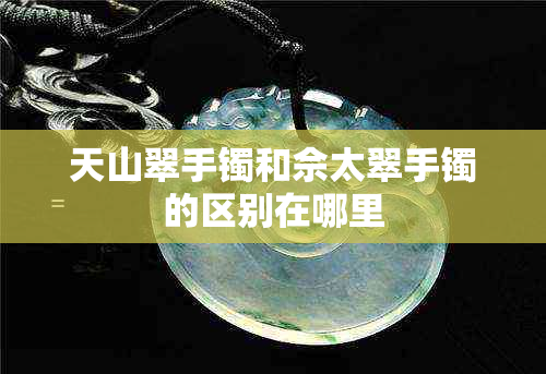 天山翠手镯和佘太翠手镯的区别在哪里