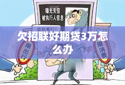 欠招联好期贷3万怎么办