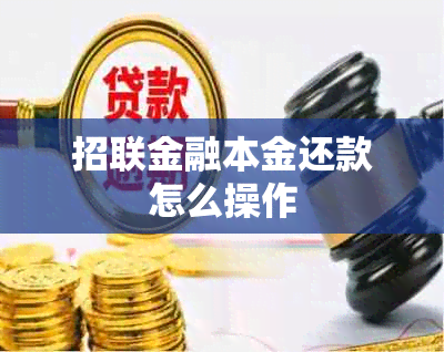 招联金融本金还款怎么操作