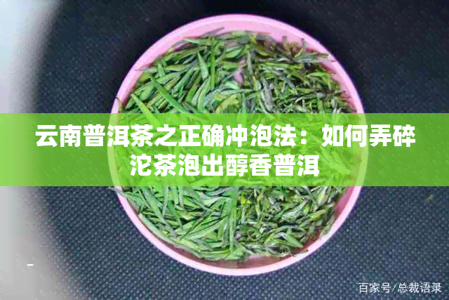 云南普洱茶之正确冲泡法：如何弄碎沱茶泡出醇香普洱