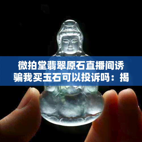 微拍堂翡翠原石直播间诱骗我买玉石可以投诉吗:揭露网络购物陷阱与 *** 途径