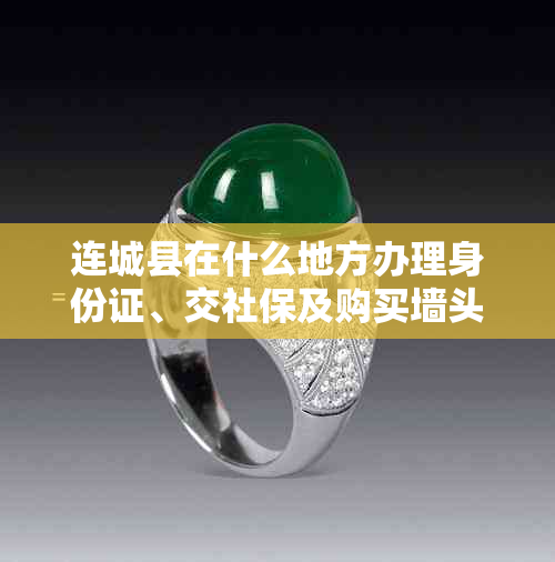 连城县在什么地方办理身份证、交社保及购买墙头幅,连城县位于哪个城市