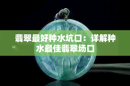 翡翠更好种水坑口：详解种水更佳翡翠场口