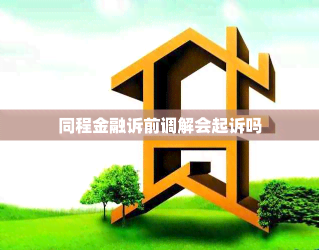 同程金融诉前调解会起诉吗