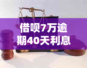 网贷7万逾期40天利息怎么算