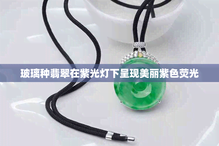 玻璃种翡翠在紫光灯下呈现美丽紫色荧光