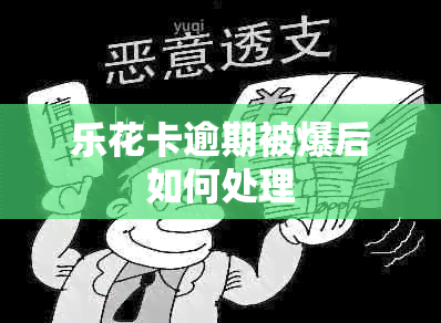乐花卡逾期被爆后如何处理