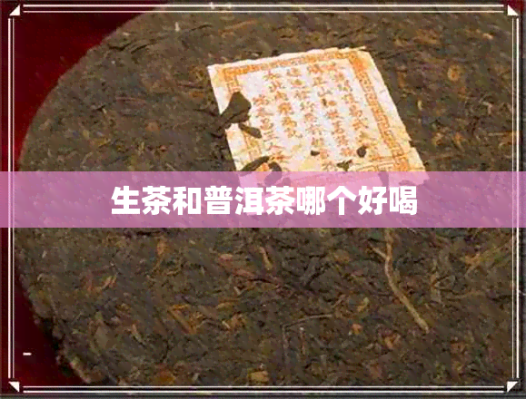生茶和普洱茶哪个好喝 生茶和普洱茶哪个好喝