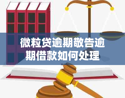 微粒贷逾期敬告逾期借款如何处理