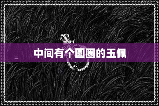 中间有个圆圈的玉佩