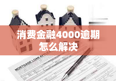 消费金融4000逾期怎么解决