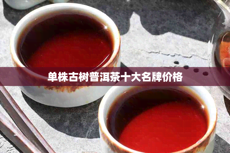 单株古树普洱茶十大名牌价格