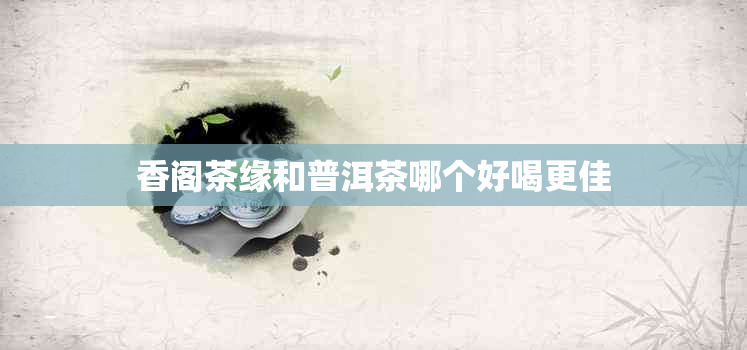 香阁茶缘和普洱茶哪个好喝更佳
