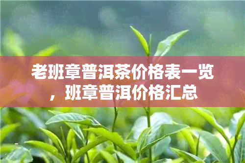 老班章普洱茶价格表一览，班章普洱价格汇总